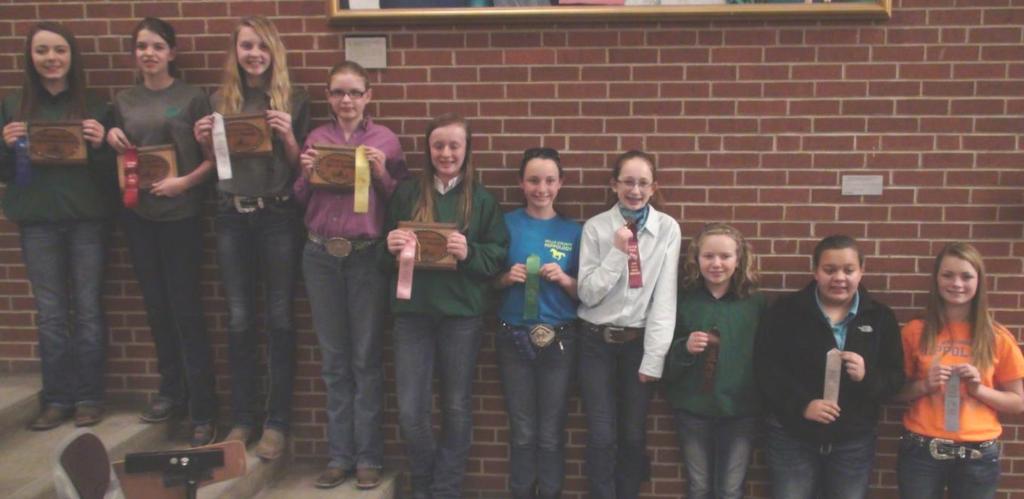 Junior Individual Hippology 1st Madison County, Sydney Hildebrand 2nd Wapello County, Danielle Rick 3rd Wapello County, Lily Anderson 4th Story County, Claira Miller 5th Madison County, Emma