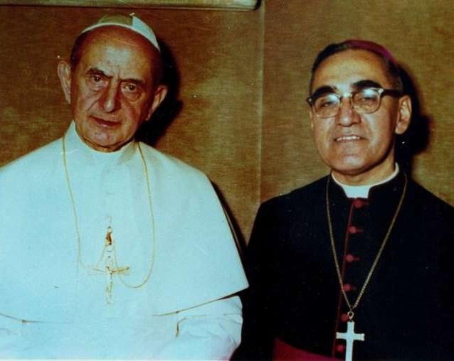 ST HELEN CHURCH RIVERSIDE, OHIO OCTOBER 14, 2018 WHO KNEW AT THE TIME THIS PICTURE WAS TAKEN IN 1978 THAT THE MAN ON THE LEFT, POPE PAUL VI, AND THE MAN ON THE RIGHT, ARCHBISHOP OSCAR ROMERO OF EL