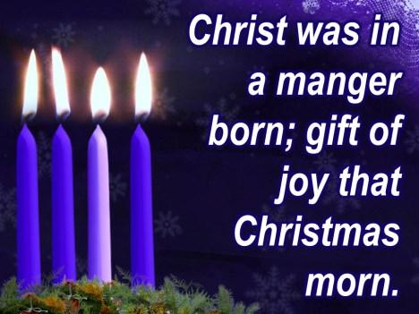 Now, the Joy Candle is the final Advent Candle on the wreath, but