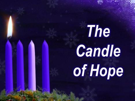 lighting the candles on the Advent
