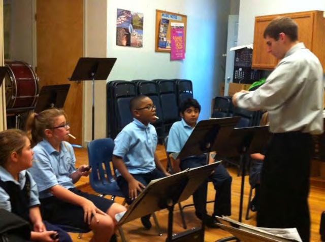 BAND The Archdiocesan Music Program offers instrumental lessons and a group