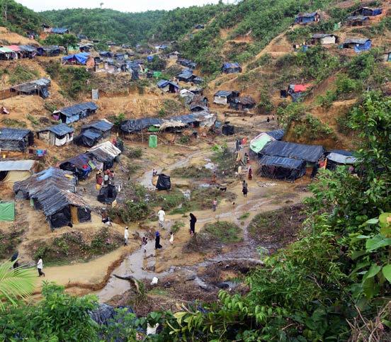 Conflict Feature AN UNOFFICIAL refugee camp in an area known as 'No Man's Land' on the border between Myanmar and Bangladesh.