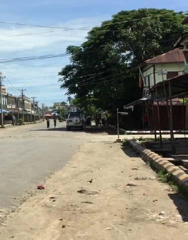 Rakhine Feature THE MAIN street in downtown Maungdaw was quiet in the immediate aftermath of the August 25 attacks.