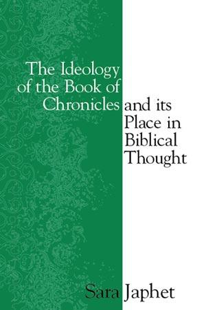 RBL 05/2010 Japhet, Sara The Ideology of the Book of Chronicles and Its Place in Biblical Thought. Winona Lake, Ind.: Eisenbrauns, 2009. Pp. xii + 447. Hardback. $49.50. ISBN 9781575061597. Louis C.