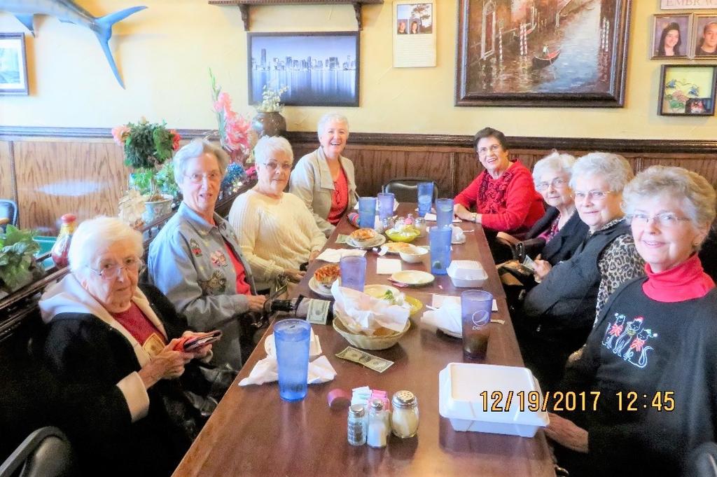Presbyterian Women enjoyed Christmas blessings together at Sal s DID YOU KNOW? Did you know that one of the Christian Education Green Team writes songs? Yes, Tolly Dill writes songs to hymn tunes.