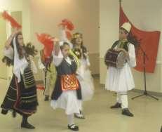 The celebrations began with the performance of the Albanian and the American national anthems followed by one