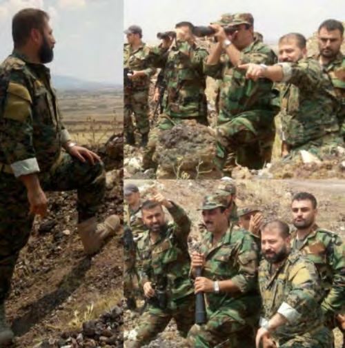 9 Operatives of the Abu Al-Fadl Al-Abbas Brigade in the Quneitra area, near their commander, Maher Ajeeb (Syrian NORS Institute for Strategic Studies, June 6, 2018) Abu Al-Fadl Al-Abbas Brigade is a