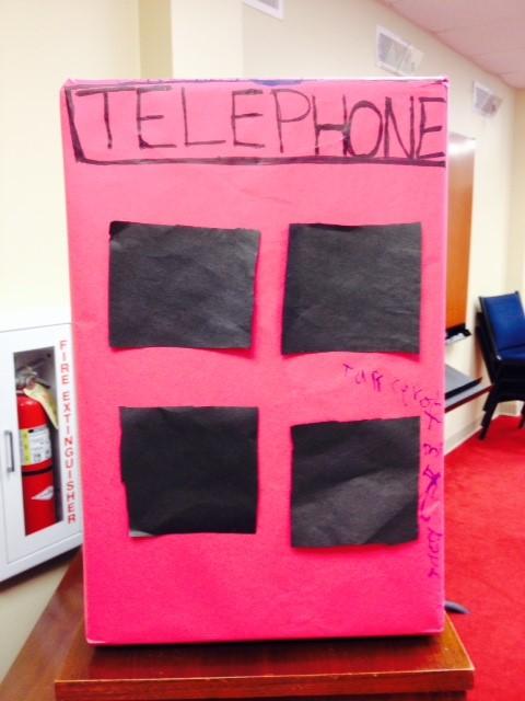 Phone Booth Calls Supplies Needed: cardboard boxes, red butcher paper, black construction paper or butcher paper, duct tape, markers Say: If you visited London, England, one of the things you would