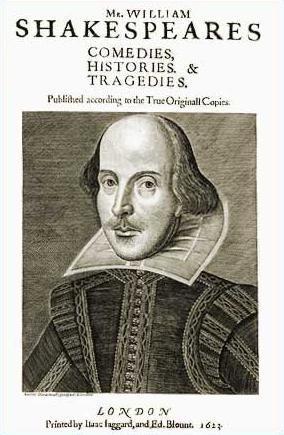No positive identification of William Shakespeare as writer came until The Plays of William Shakespeare in 1624 8 years after Will Shakspere s death. Hmmm.