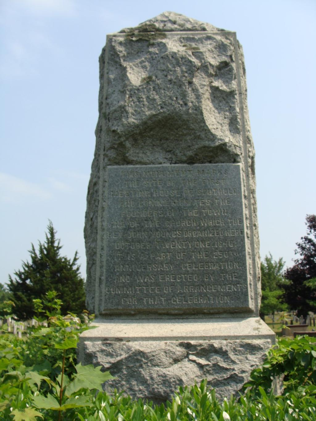 Founder s Monument, erected 1890 93 in cemetery of First Presbyterian Church.