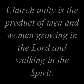 Unity in the church is produced when Christian men and women grow in the faith. This growh entails increasing in the knowledge of Christ and becoming stable in our doctrine.