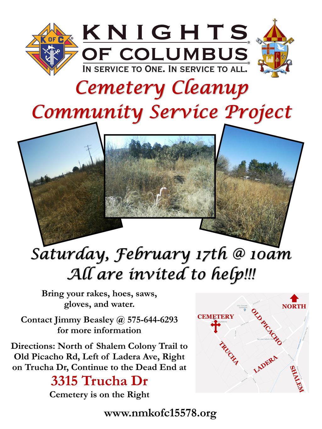 In February, our council will lead the cleanup activities at the Old Picacho Cemetery.