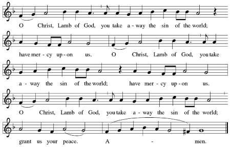 Lamb of God Please remain standing. Celebrating our Reformation heritage, this setting has been sung by Lutherans since the 16th century.