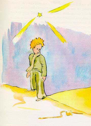 "Good evening," said the little prince courteously. "Good evening," said the snake. "What planet is this on which I have come down?" asked the little prince.
