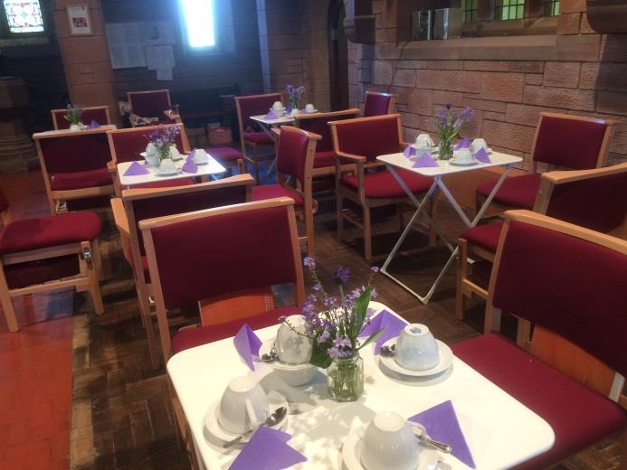 All set for afternoon teas Whilst the 1982 Liturgy is used for all Sunday services, special services are held at Christmas, Maundy Thursday and Good Friday with joint services with St John s, Moffat