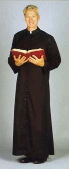 Cassock (Soutane)A long, close-fitting, anklelength robe worn