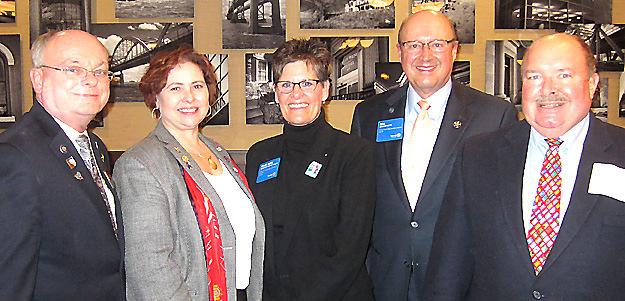 North Scott Rotary was represented at the Charter Night of the area's newest Rotary club, Twin Rivers Rotary After Hours (RAH) Monday, March 30 at CityView Celebrations at Trimble Pointe, Moline, by