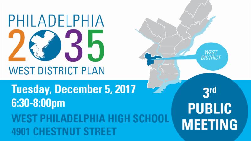 Join us Tuesday, December 5th for the final West District Plan public meeting!