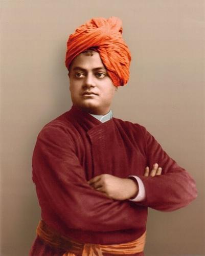 Swami Vivekananda Swami Vivekananda in Chicago, September, 1893. On the left Vivekananda wrote in his own handwriting: "one infinite pure and holy beyond thought beyond qualities I bow down to thee".