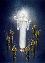 THE BOOK OF REVELATION VISIONS The vision explains The 7 stars in his hand are the guarding spirits of the 7 Churches The 7 lamp stands are the 7 Churches Meaning Jesus continues to walk among the
