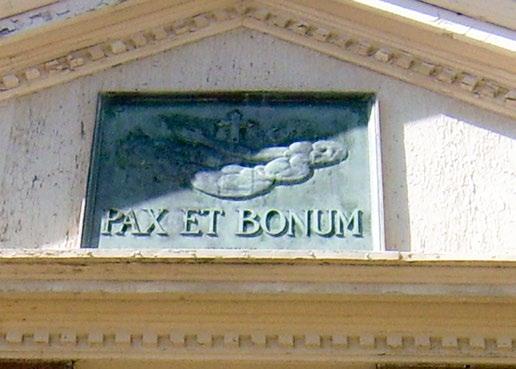 WEST ALLIS PORTA PATET ET COR MAGIS - PAX ET BONUM T hese two Latin inscriptions grace the main entrance to St. Augustine rectory.