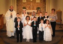 First Communion Ten of our children celebrated their First Holy Communion at Sunday Mass on April 26, reminding us all of our own first encounter with Jesus in the Holy Eucharist.