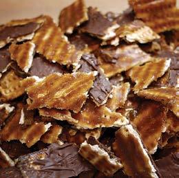 Chocolate-Covered Matzah Olive oil cooking spray 4 unsalted matzah crackers 1 cup unsalted butter 1 cup light brown sugar, firmly packed 3/4 cup chocolate chips Preheat oven to 375 degrees.