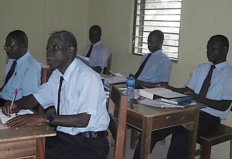 Here are the five men who are in the second year class at the school of preaching near Takoradi Ghana.