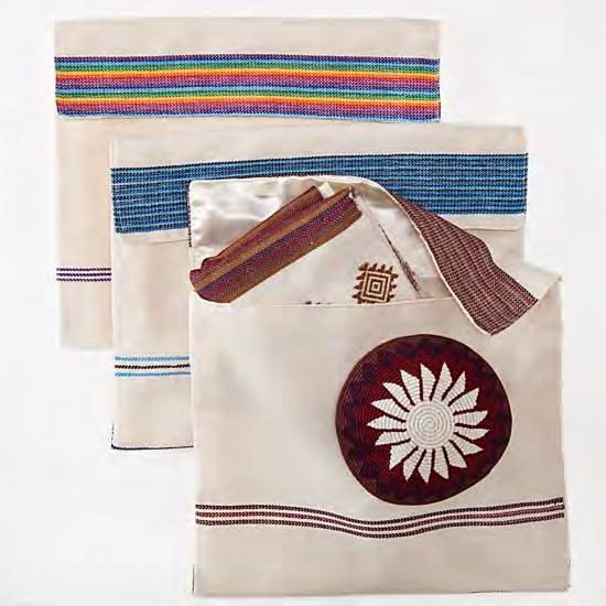 Hand Woven Tallit Set Made in: Guatemala Sizes: 22 inch or 36 inch