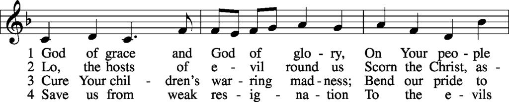 Hymn: (To sing harmony, turn to page 850 in the