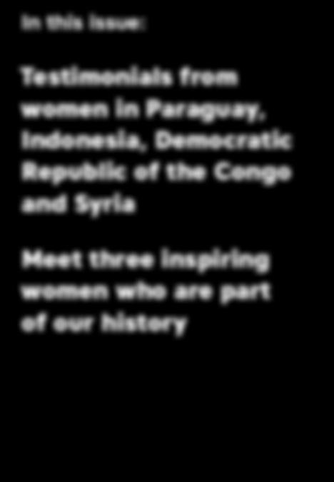 the Congo and Syria Meet three inspiring women