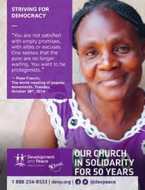 Through its various publications, particularly Living with Christ, Development and Peace shares an indispensable collaboration with