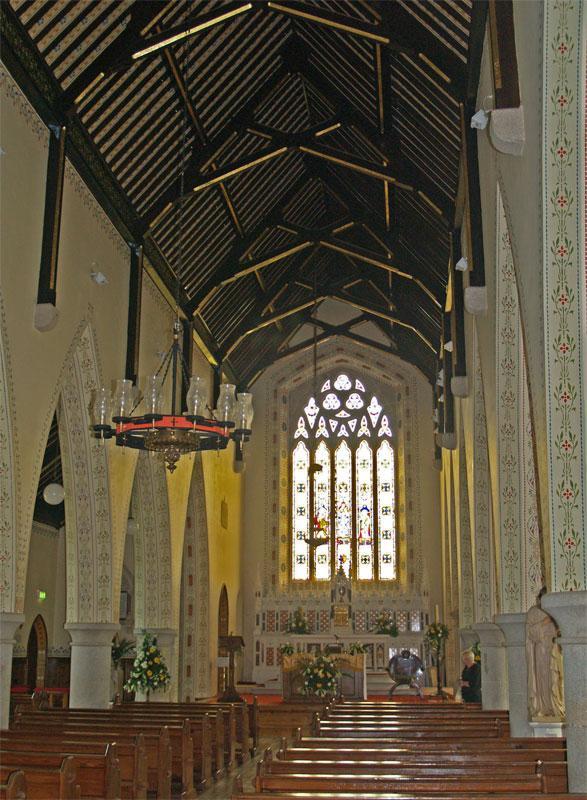 The nave roof was again a simple form consisting of scissor trusses resting on wall posts supported by
