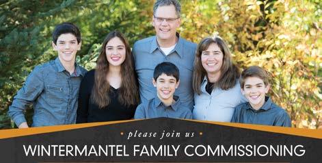 PAGE 3 WINTERMANTEL FAMILY COMMISSIONING & FAREWELL Sunday, May 20 4:00 p.m.