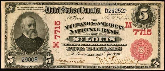 1879 US National Currency, National Bank note.