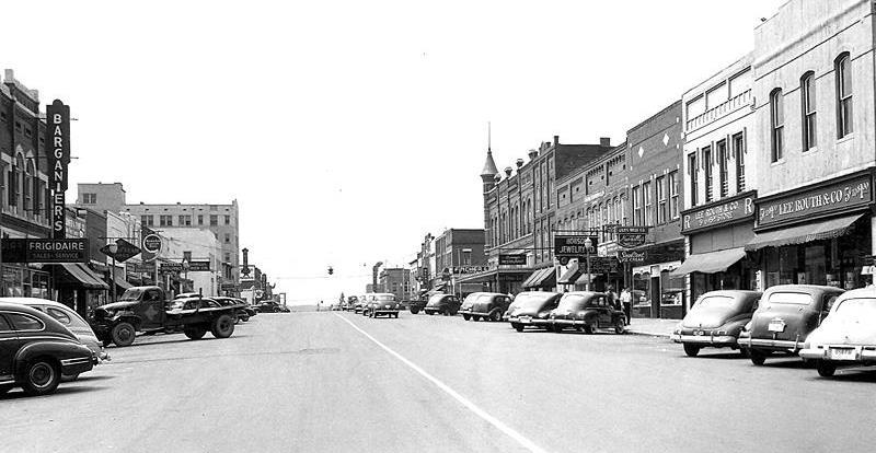 Photo of downtown Dalton in Billy Cannon's youth.