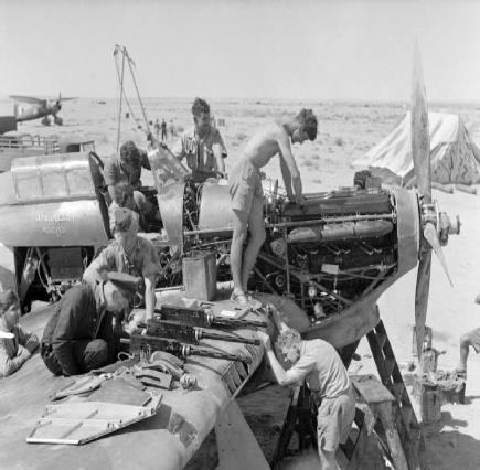 British Spitfires are at Luqa and Hal far airfields being serviced and deployed very regularly down to Africa fighting against Ramel, and to intercept the German and Italian bombers coming across the