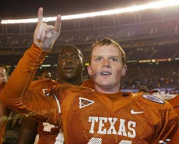 1998-2001: QB at University of Texas 1999, 2000: Suffered two knee injuries 2001: Lost starting job to junior Chris Simms UT lost Big 12 championship game to Colorado