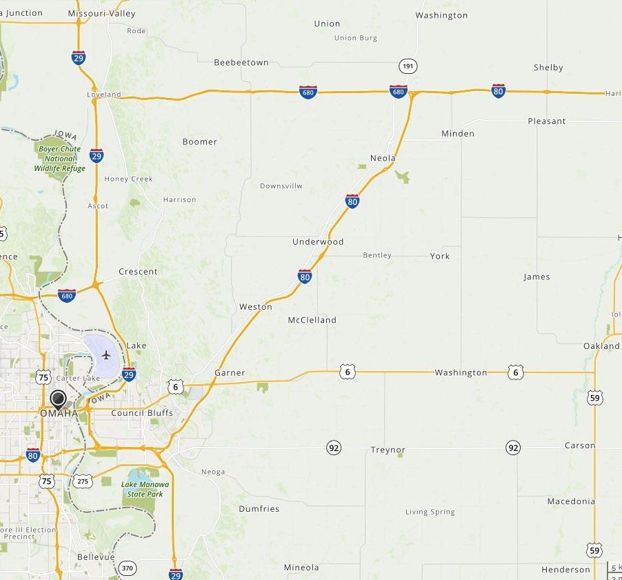 Map Map of area including communities of Neola,