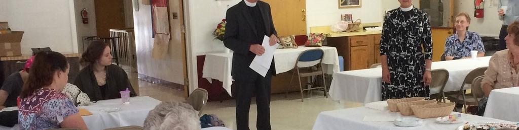 God wants us to do. During the luncheon in the Parish Hall, Canon Slater answered questions from the congregation.