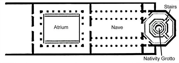 82 The Ground Plan of the Basilica of the Nativity, Bethlehem; ca 333 <http://www2.arch.uiuc.edu/courses/arch311/ I-C/const.