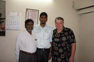 Pastor. B. Abraham, his son Daniel and me The India Crusade started with me leaving my wife and daughter again at Changsha at 2.
