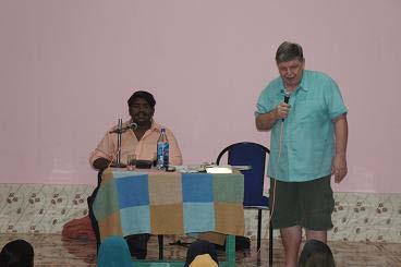 Rev Gaddam Sadhu Thomas Jr and me teaching Friday the 15th we had three meetings.