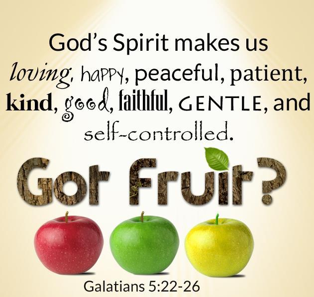 To be in Christ. Galatians 5:22 But the fruit of the Spirit is love, joy, peace, longsuffering, gentleness, goodness, faith, 23 Meekness, temperance: against such there is no law.