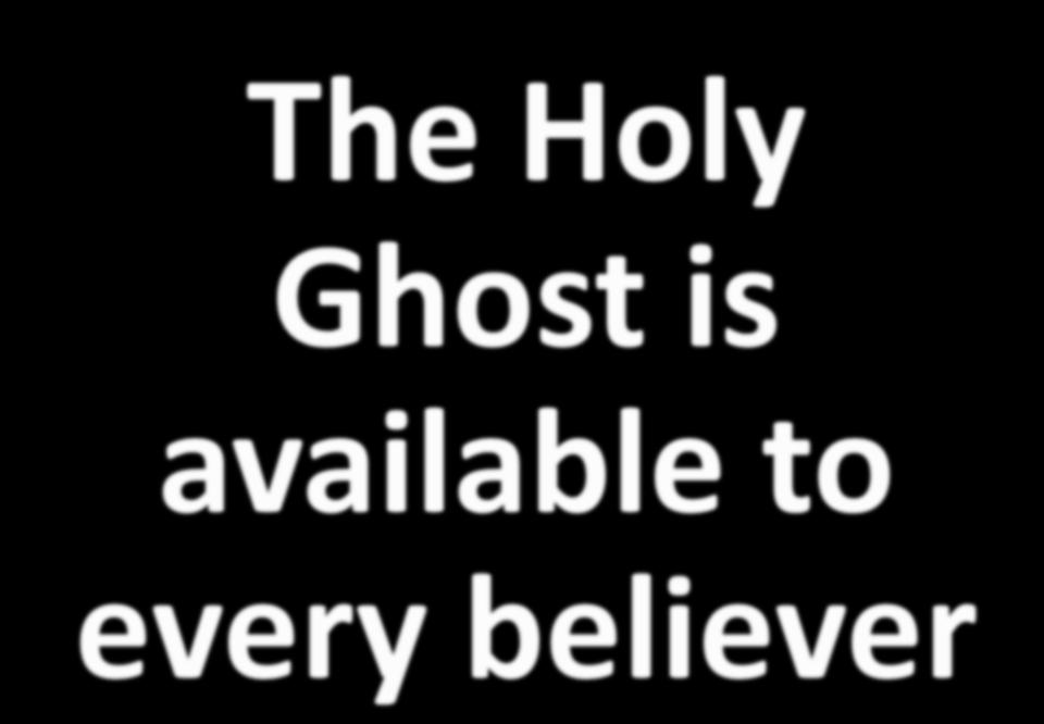 The Holy Ghost is