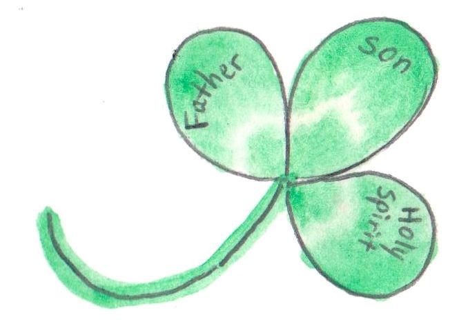 the Son. Saint Patrick explained the Trinity to the people of Ireland with a shamrock.