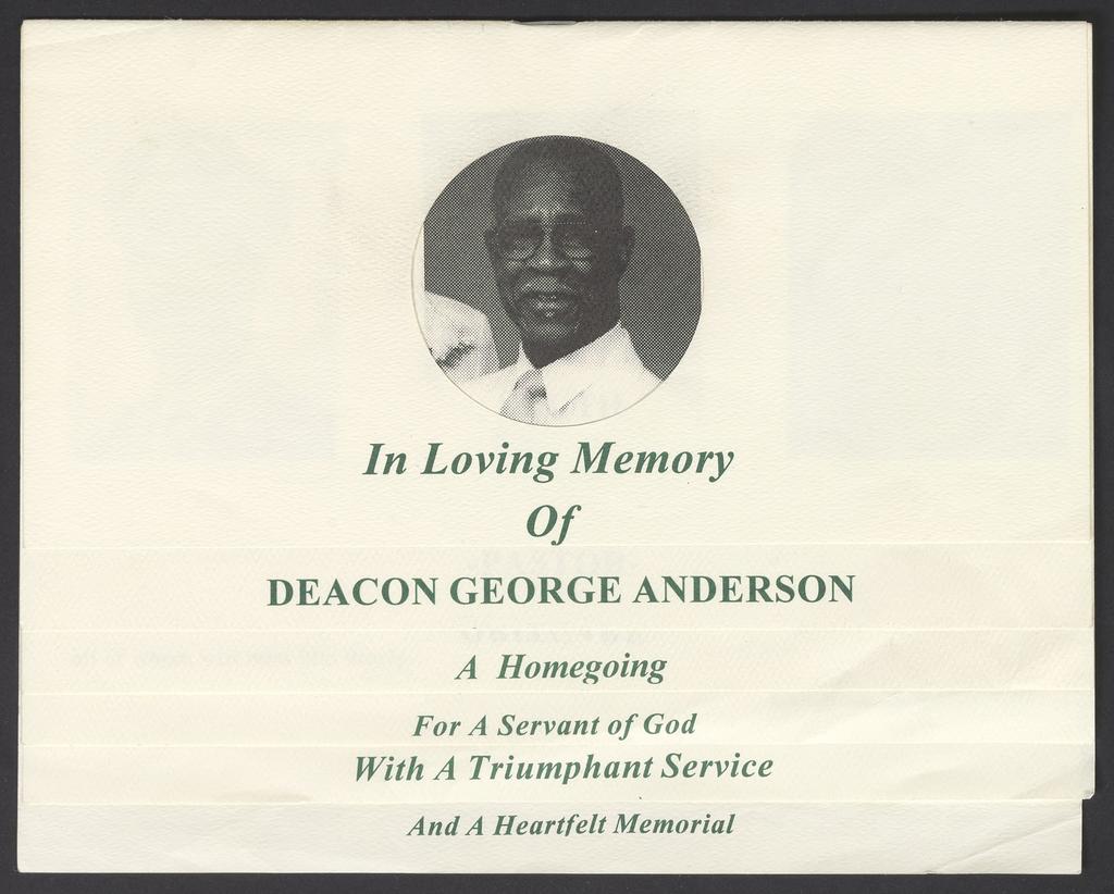 In Loving Memory Of DEACON