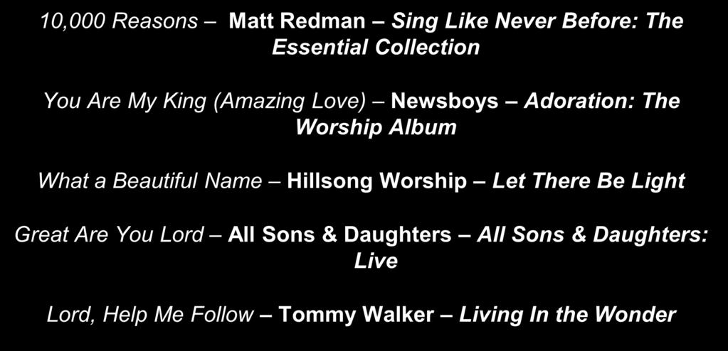 10,000 Reasons Matt Redman Sing Like Never Before: The Essential Collection You Are My King (Amazing Love)