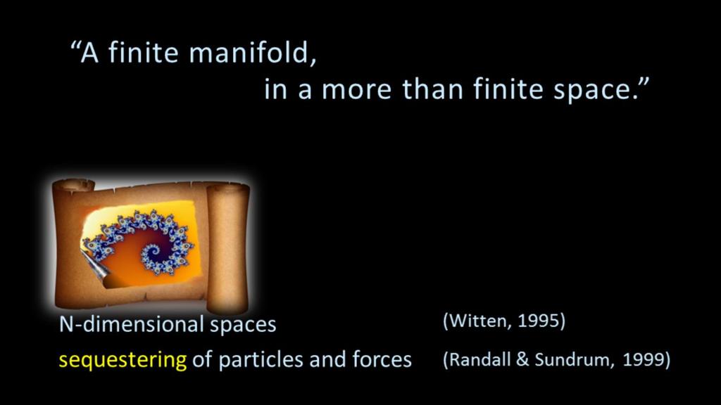 Previously, I said: the Urantia Book describes our place in a finite manifold, in a more than finite space.