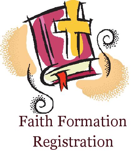 Our families can register for our Faith Formation programs two ways; online at https://goo.gl/jnh2x2 or with a paper registration that you will find at the entrances of our Church.